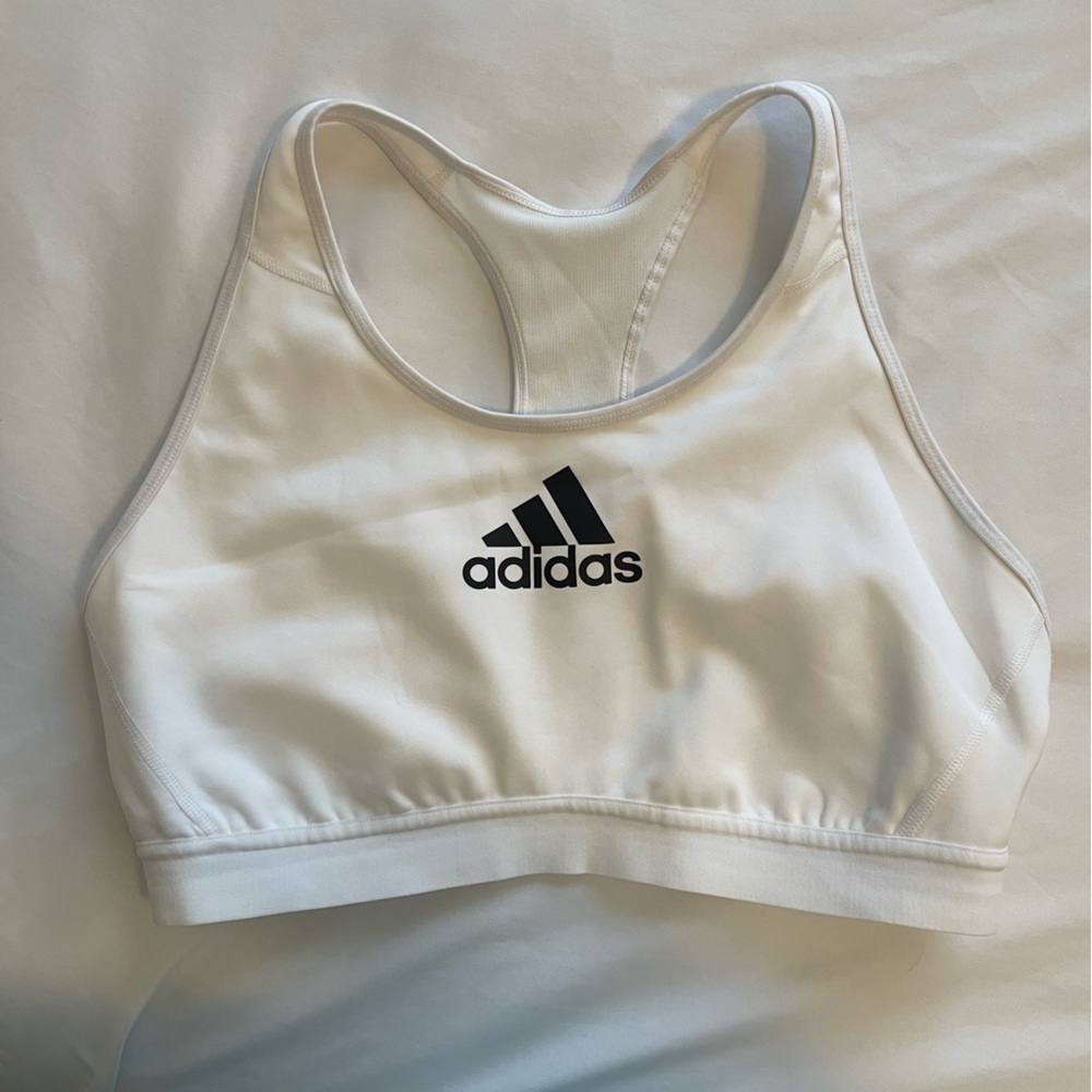 White Addidas Sports Bra XL